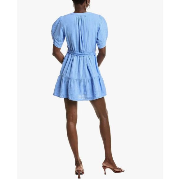 Velvet by Graham & Spencer Women's Bella Cotton Gauze Dress X-Large BLUE COLOR - Picture 2 of 16